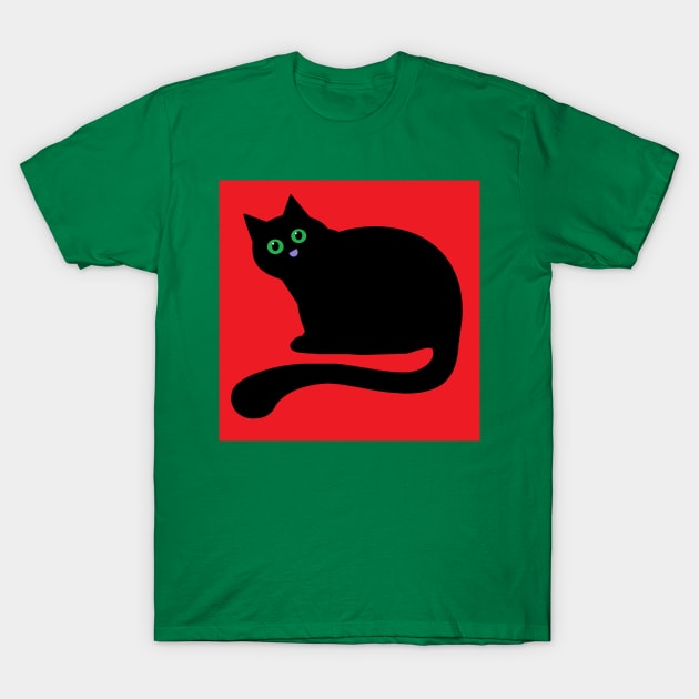 A LOVING BLACK CAT LOOKING FOR A TREAT T-Shirt by JeanGregoryEvans1